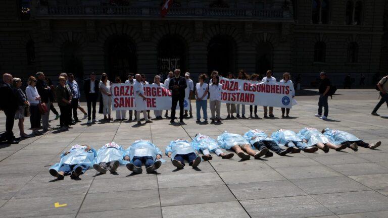 Action de Médecins du Monde devant le Palais fédéral : Gaza urgence sanitaire